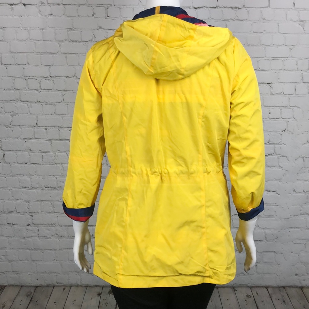 0X 1X 2X Charter Club Yellow Reversible Anorak Jacket Plus Size - Picture 5 of 9